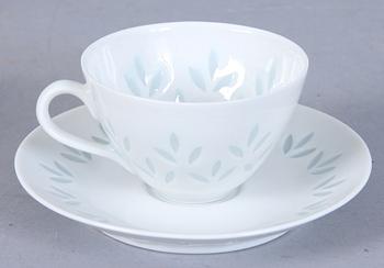 KOPPAR MED FAT, 5 st, porslin, Arabia.