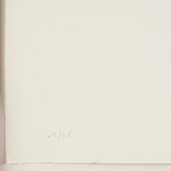 Joel Shapiro, pochoir i färg, 1990. Signerad och numrerad 20/36.