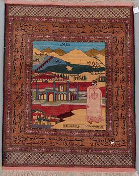 MATTA, orientalisk figural, old. Ca 139x107 cm.