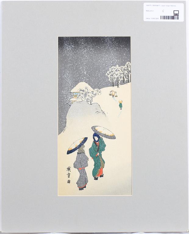 TRÄSNITT, Japan, tidigt 1900-tal.