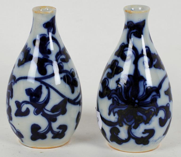 PARTI PORSLIN, 5 delar, Kina, 1700-1900-tal.