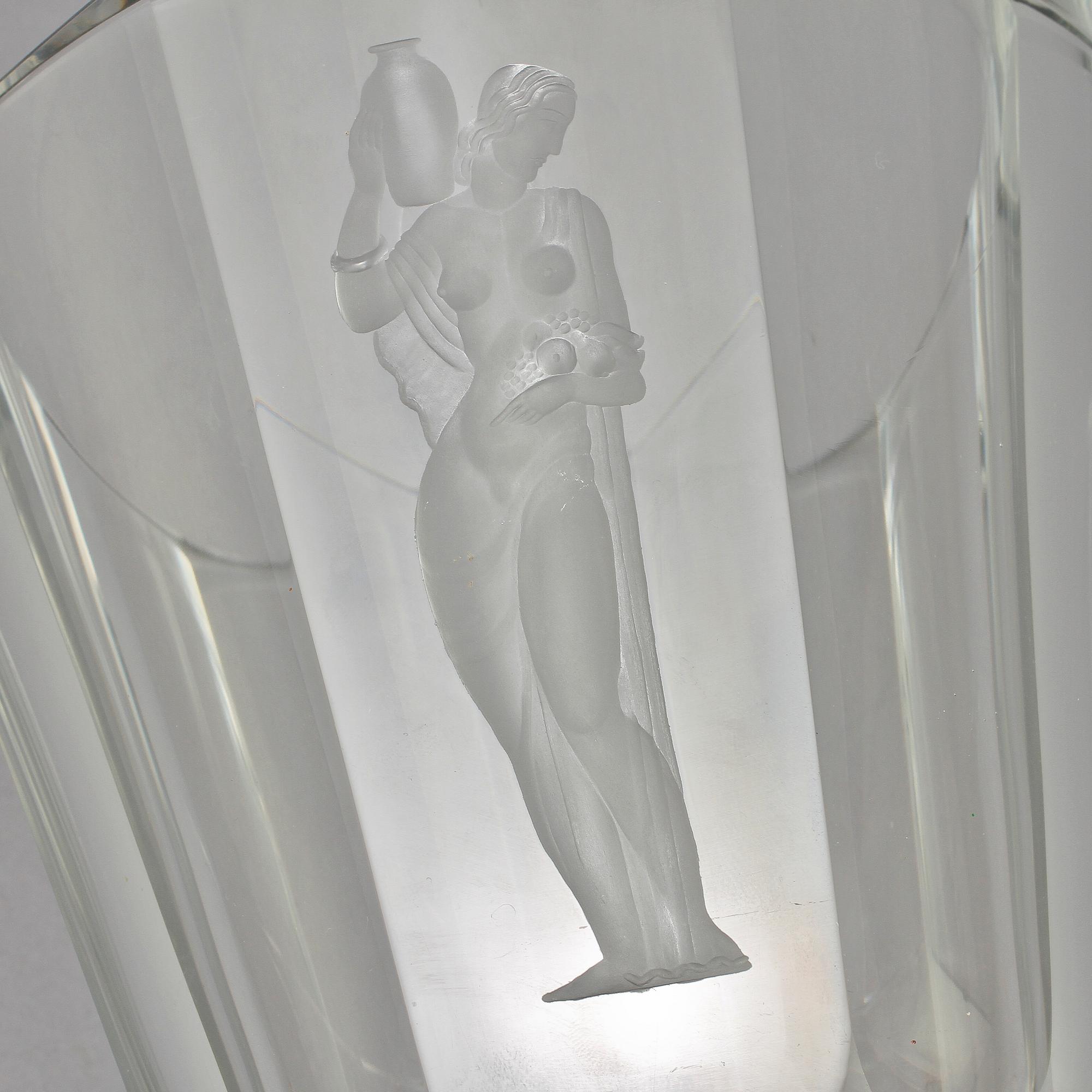 VAS, glas, Vicke Lindstrand, Orrefors, 1900-tal.