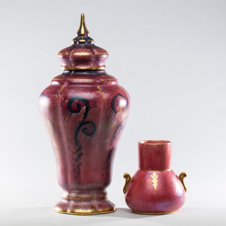 LOCKURNA och VAS, flintgods, Josef Ekberg, Gustavsberg. 1900-talets första hälft.