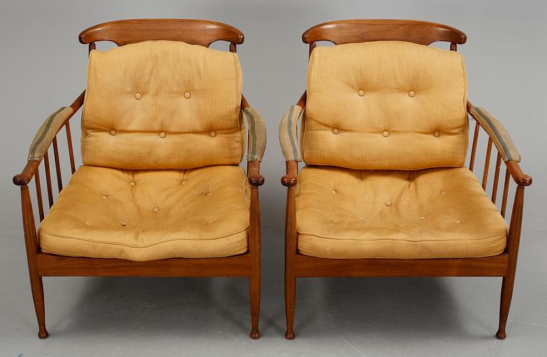 FÅTÖLJER, ett par, "Skrindan", Kerstin Hörlin-Holmqvist.