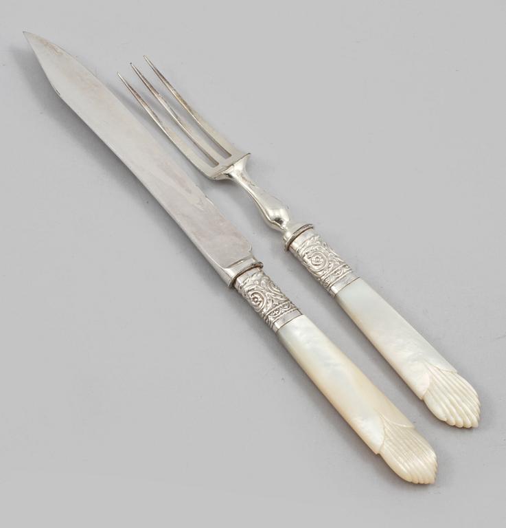 FISKBESTICK, pläter, Johnston & Co, Glasgow, Storbritannien, tidigt 1900-tal.