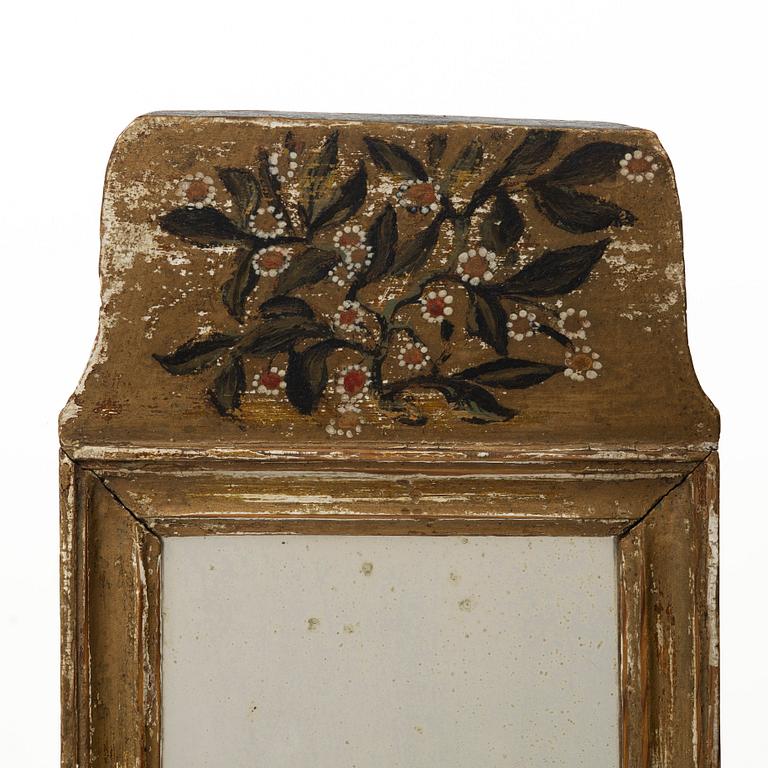 Mirror, folk art, circa 1800.