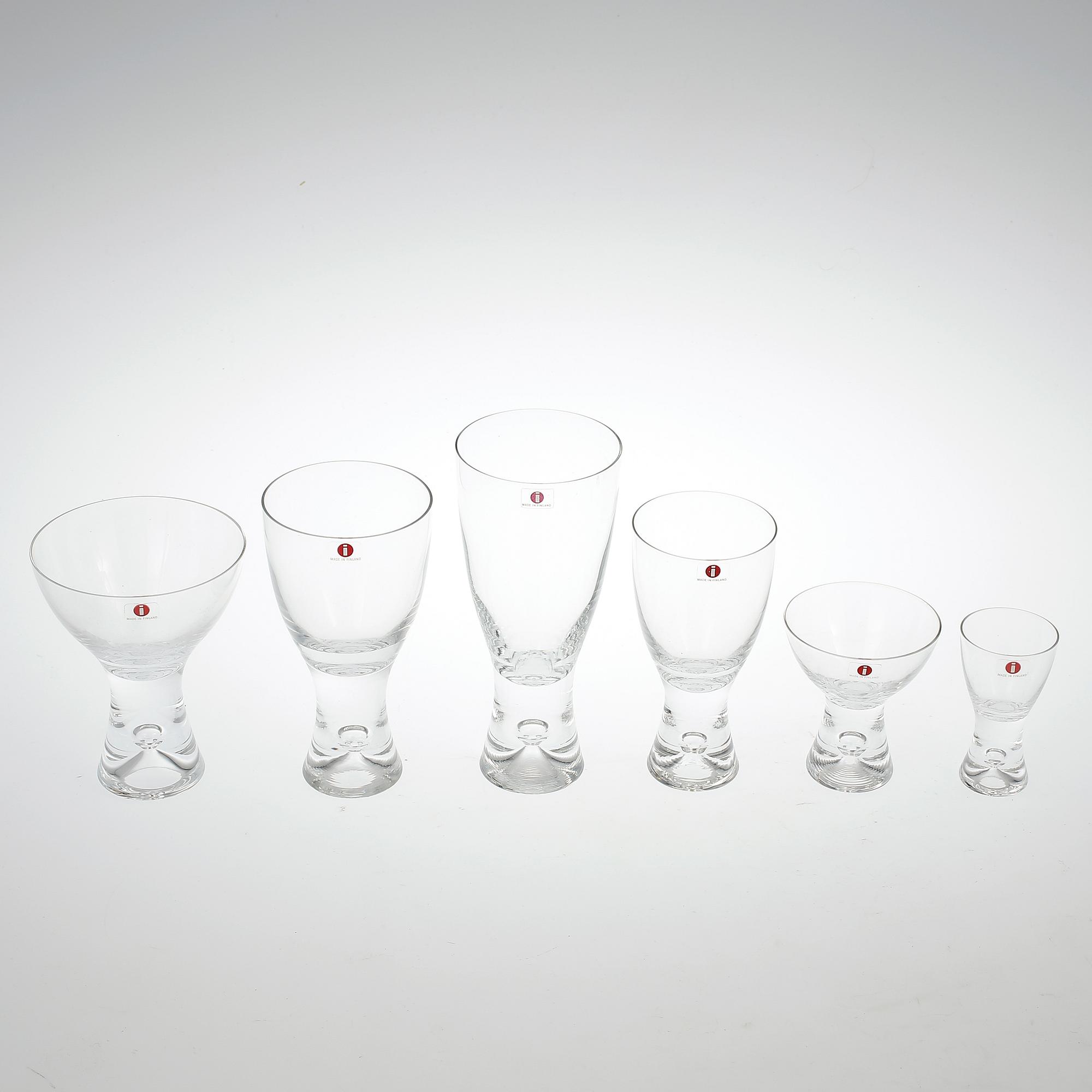 SERVISGLAS, 48 st, "Tapio", Tapio Wirkkala, Iittala, 1970/80-tal.