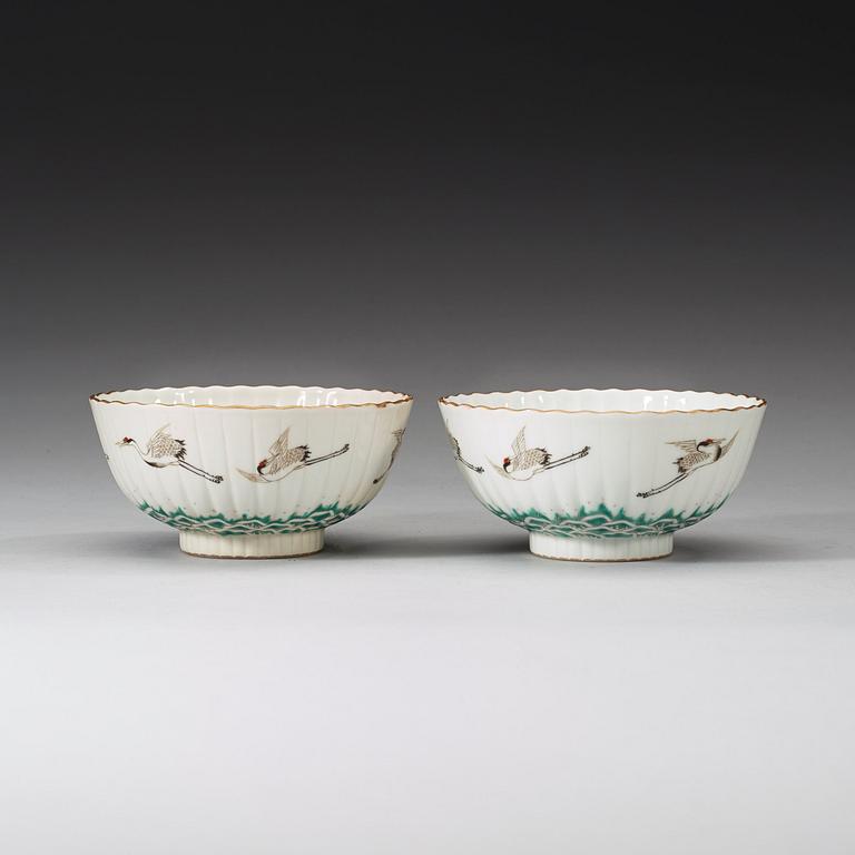 A pair of bowls, early 20th century with Daoguang seal mark in red.