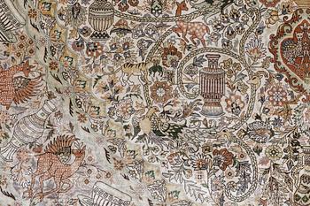 A carpet, Figural Oriental, silke, ca 273 x 180 cm.