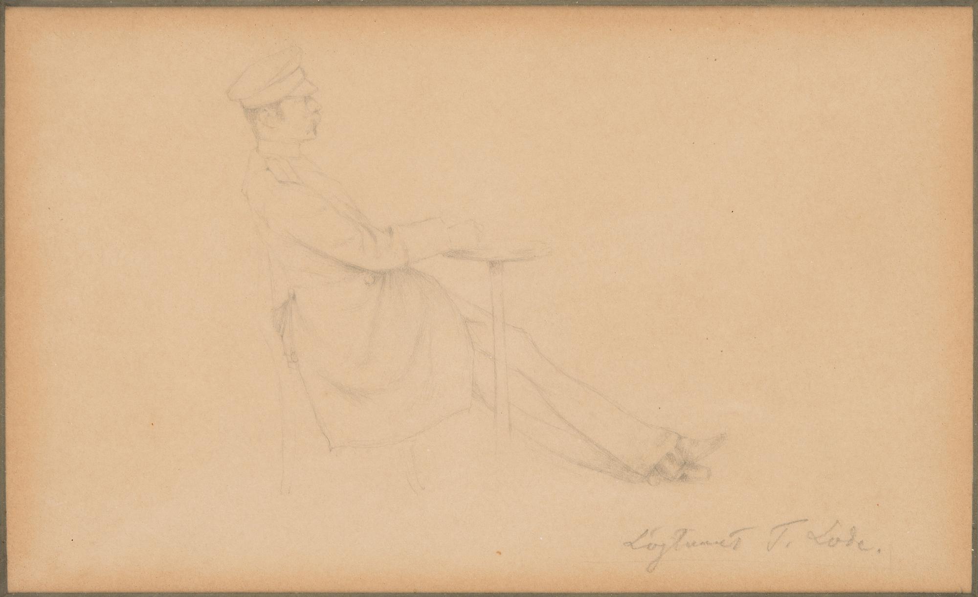 Gunnar Berndtson, a pencil drawing, unsigned, certificate a tergo.