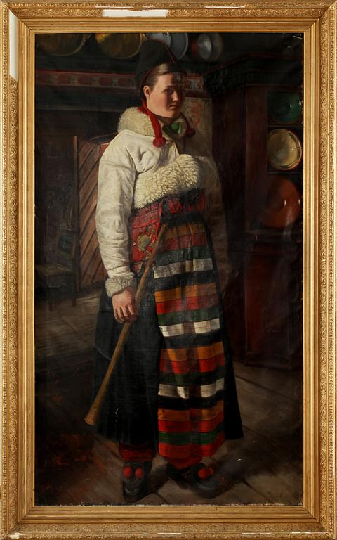 EMMA SPARRE, tillskriven, olja på duk, otydligt daterad 1882?.