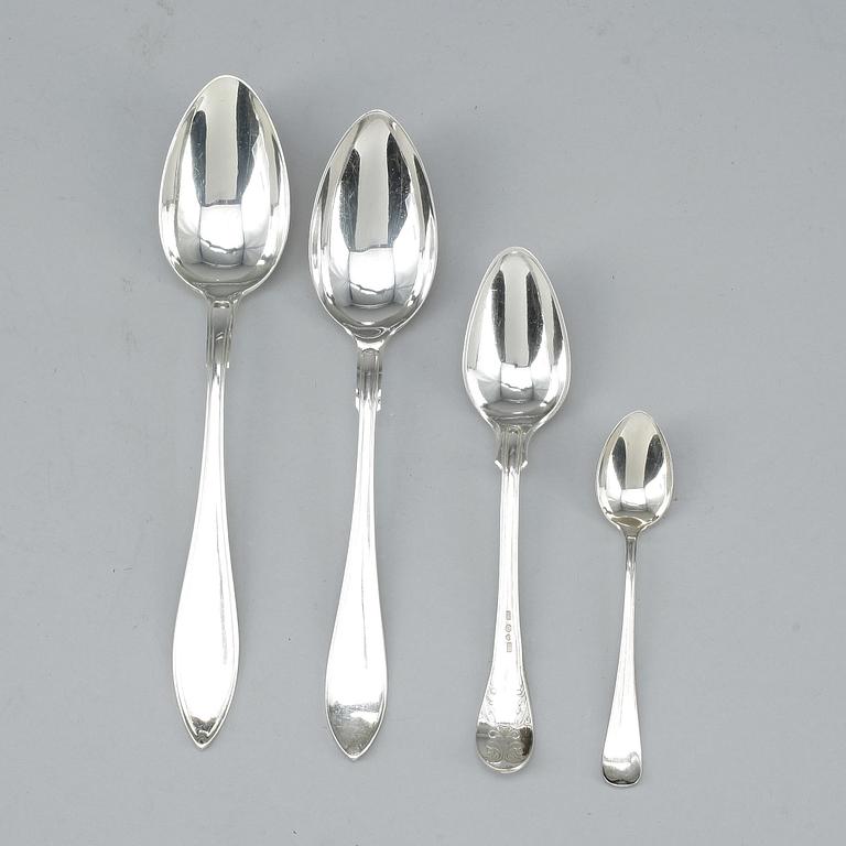 PARTI SKEDAR, 25st, silver, bland annat Guldsmedsaktiebolaget, Stockholm, 1924. Vikt ca 708g.