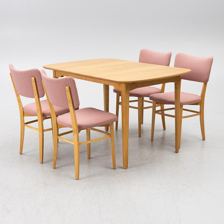 A dining group, 5 pieces, Nordiska Kompaniet, circa mid-20th century.
