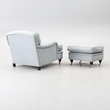 Fåtölj med fotpall, Howard-modell, Jio Möbler, 2010/2020-tal.