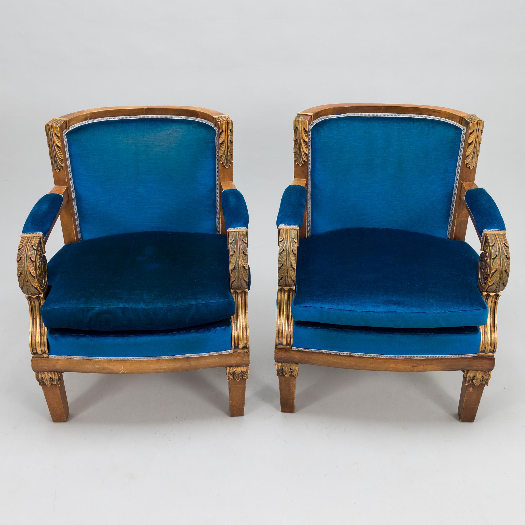 NILS WASASTJERNA, enligt given uppgift, MÖBLEMANG, 9 delar, 1920-tal.