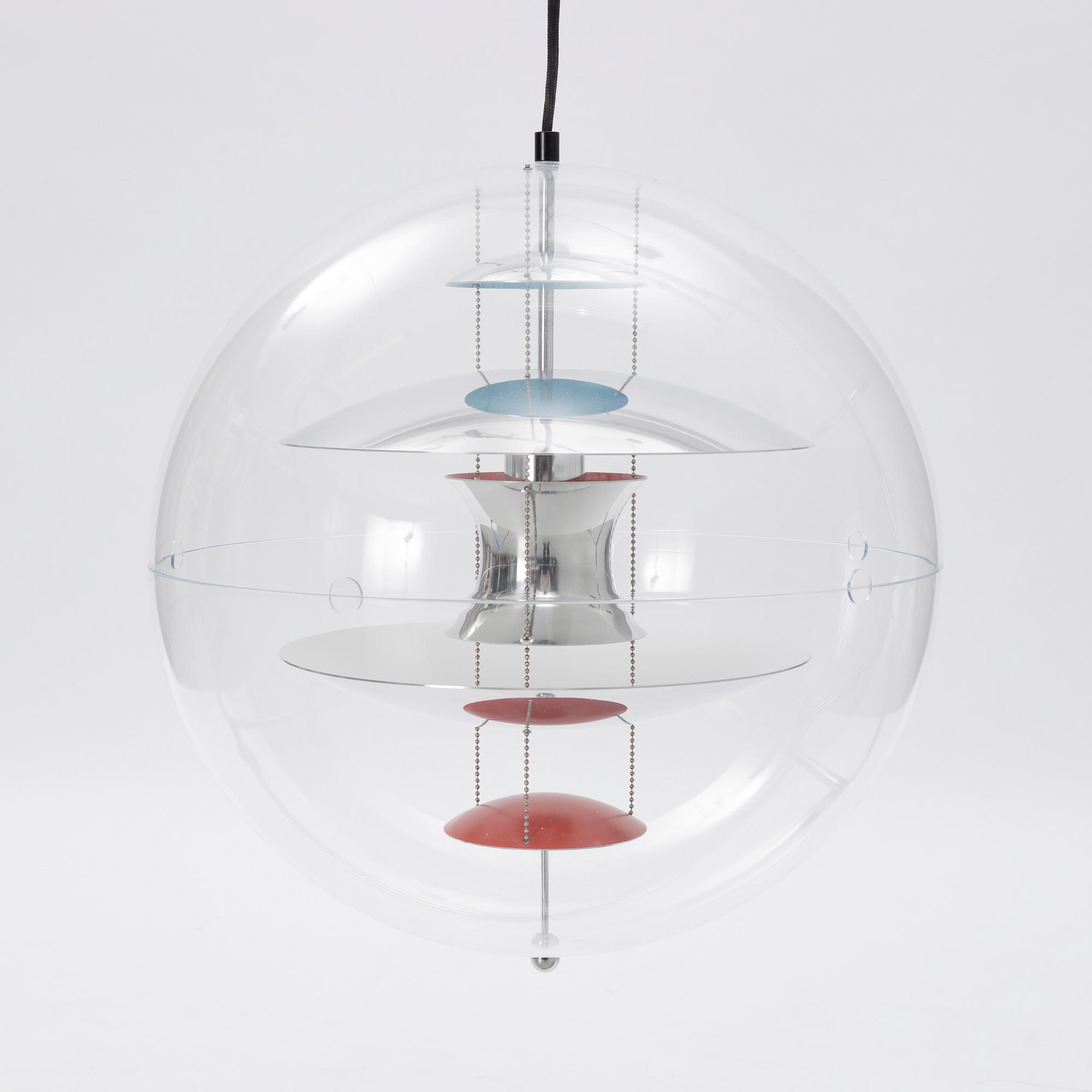 Verner Panton, taklampa, "VP Globe", Frandsen Lighting, Danmark.
