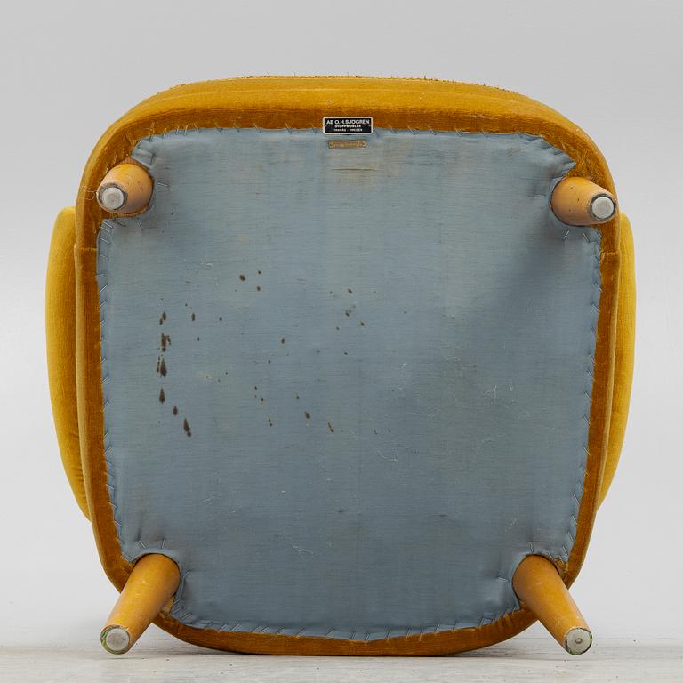 Carl Malmsten, fåtölj, "Hemmakväll", OH Sjögren, 1900-talets andra hälft.