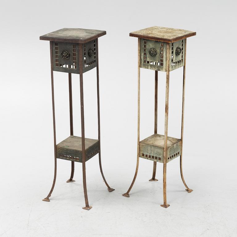 A pair of Art Nouveau pedestals, Austria-Hungary, early 20th Century.