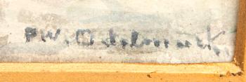 Frans Wilhelm Odelmark, watercolour, signed.