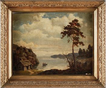 OKÄND KONSTNÄR. 1800/1900-tal. Olja på duk.