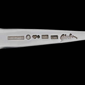 PARTI SILVER, bla sked av Claes Giertta, Stockholm, 1989. Tot vikt 152g.