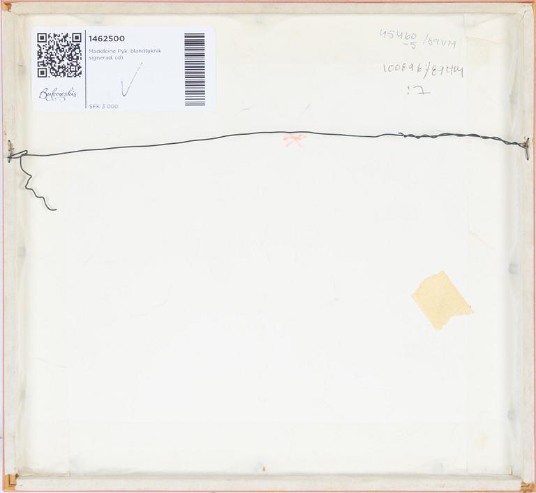 Madeleine Pyk, blandteknik, signerad.