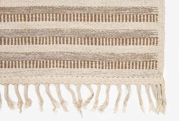 Barbro Nilsson, 'Randig med tvist, grå', flat weave, c. 266,5 x 91 cm, signed AB MMF BN.