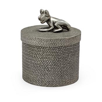 386. An Estrid Ericson pewter box with cover by Svenskt Tenn.