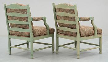 FÅTÖLJER, ett par, s.k Gripsholmsmodell, 1900-talets slut.