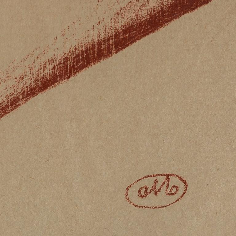 Aristide Maillol, lithograph printed in sanguine on wove, with monogram stamp within the plate.