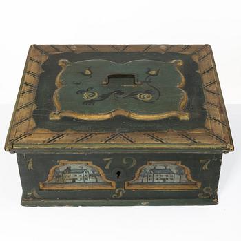 Fiancée's box, folk art, marked 1797.