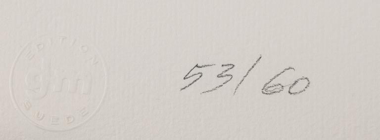 Raul Meel, "Kallistus-Omfamningen", Portfolio with 6 colour screenprints.