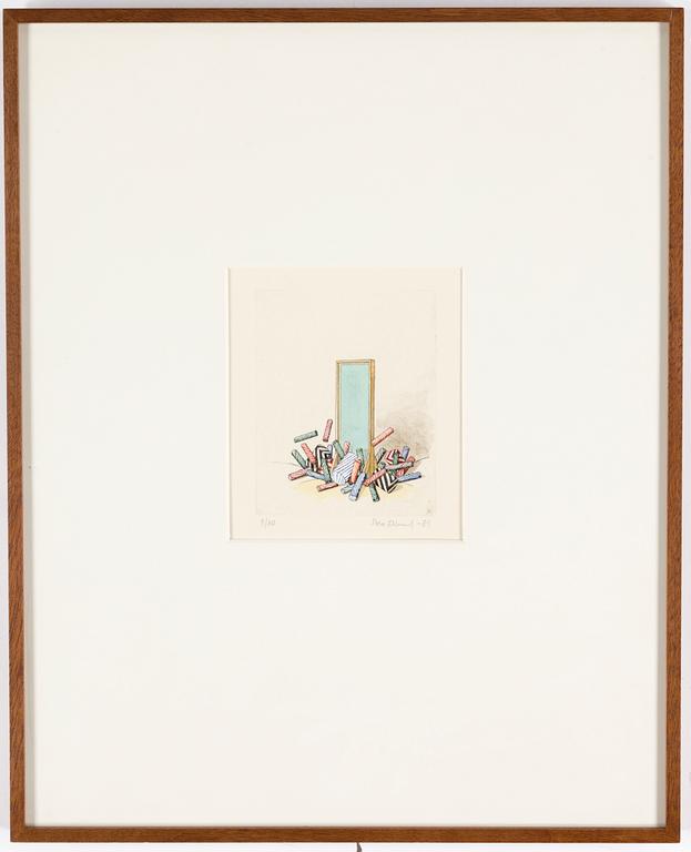 STEN EKLUND, handkolorerad etsning, 1981, signerad och numrerad 9/30.