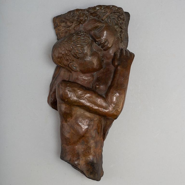 THORWALD ALEF, väggskulptur, brons, A pettersson konstgjuteri.