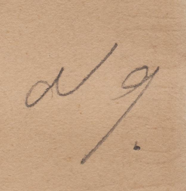OKÄND KONSTNÄR, kolteckning, signerad, omkring sekelskiftet 18/1900.