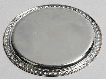 GLASUNDERLÄGG, 13 st, silver, GAB, 1969.