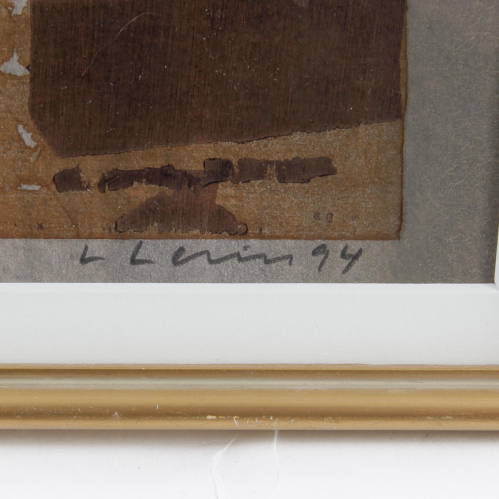 LARS LERIN, träsnitt, provtryck, signeerad och numrerad 12/15.