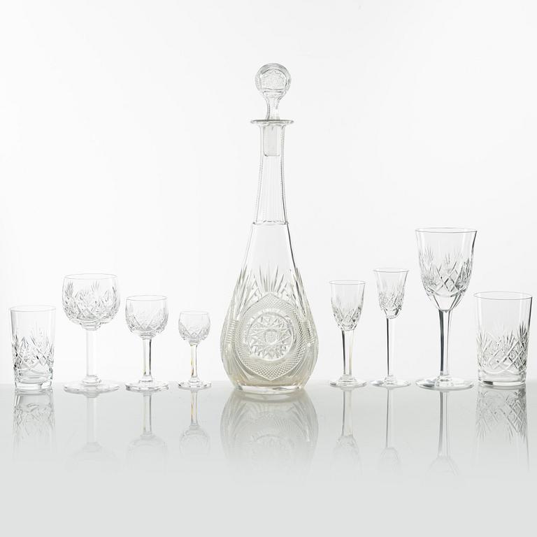 A 95-piece glass service, Riihimäen Lasi, Finland.