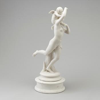 A parian sculpture with stand, Gustafsberg, 1920's.