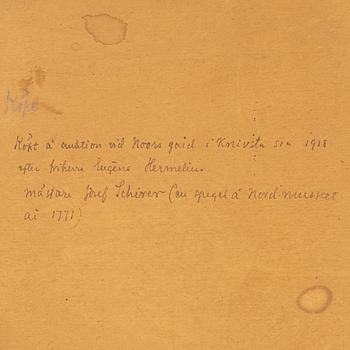 A giltwood rococo mirror by J. Schürer (master in Stockholm 1769).