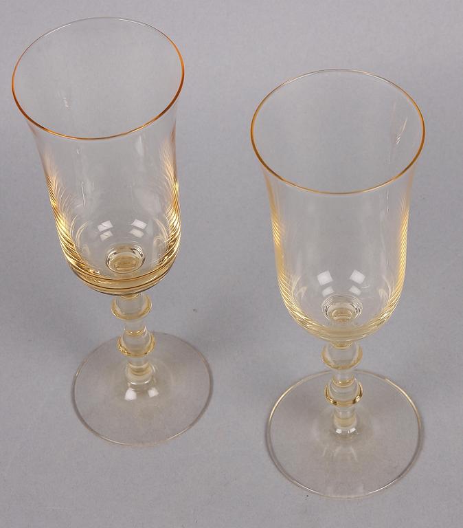 CHAMPAGNEGLAS, 12 st, "Salut", Simon Gate, Orrefors.