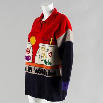 JEAN CHARLES de CASTELBAJAC, tröja 1989,storlek 44.