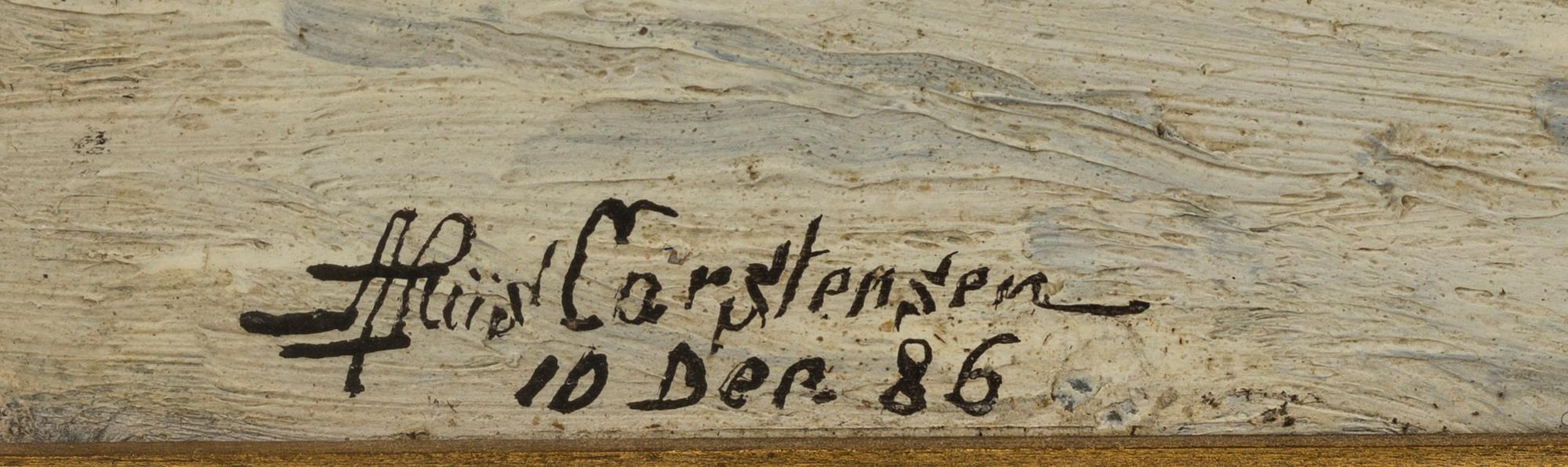 ANDREAS RIIS-CARSTENSEN, oil on panel signed and dated.