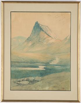 Olof Walfrid Nilsson, akvareller, två stycken, signerade och daterade -28 samt -30.