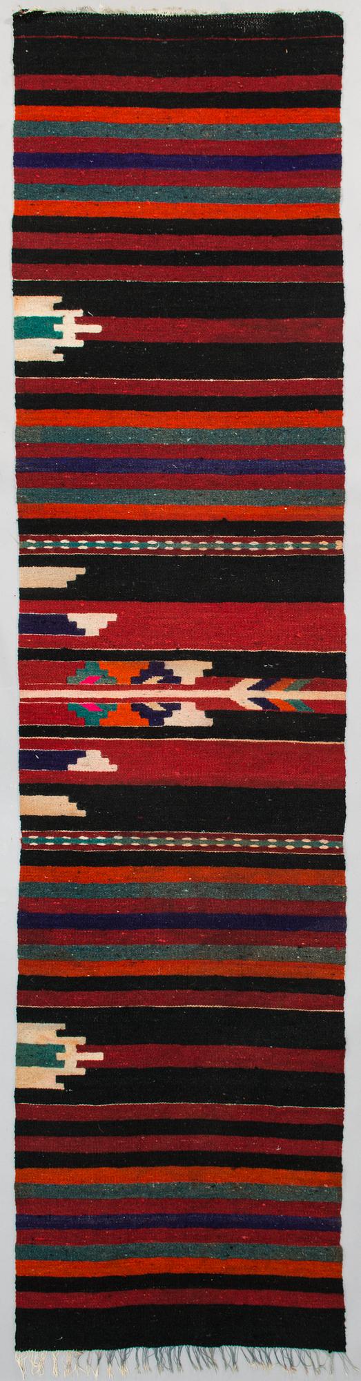 A 1930's Finnish flat weave runner. Circa 355x80 cm.