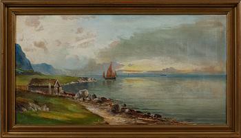 JOHAN FREDRIK BERG, tillskriven, olja på duk, signerad Joh Berg och daterad (18)-93.