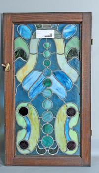 DÖRRAR, 2 st, glas, 1900-talets första hälft.