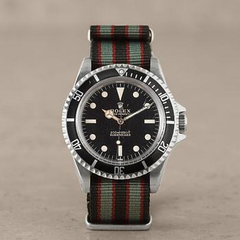 153. ROLEX, Oyster Perpetual, Submariner (200m=660ft), "Upper-underline, gilt, meter first, pointed crown guards",