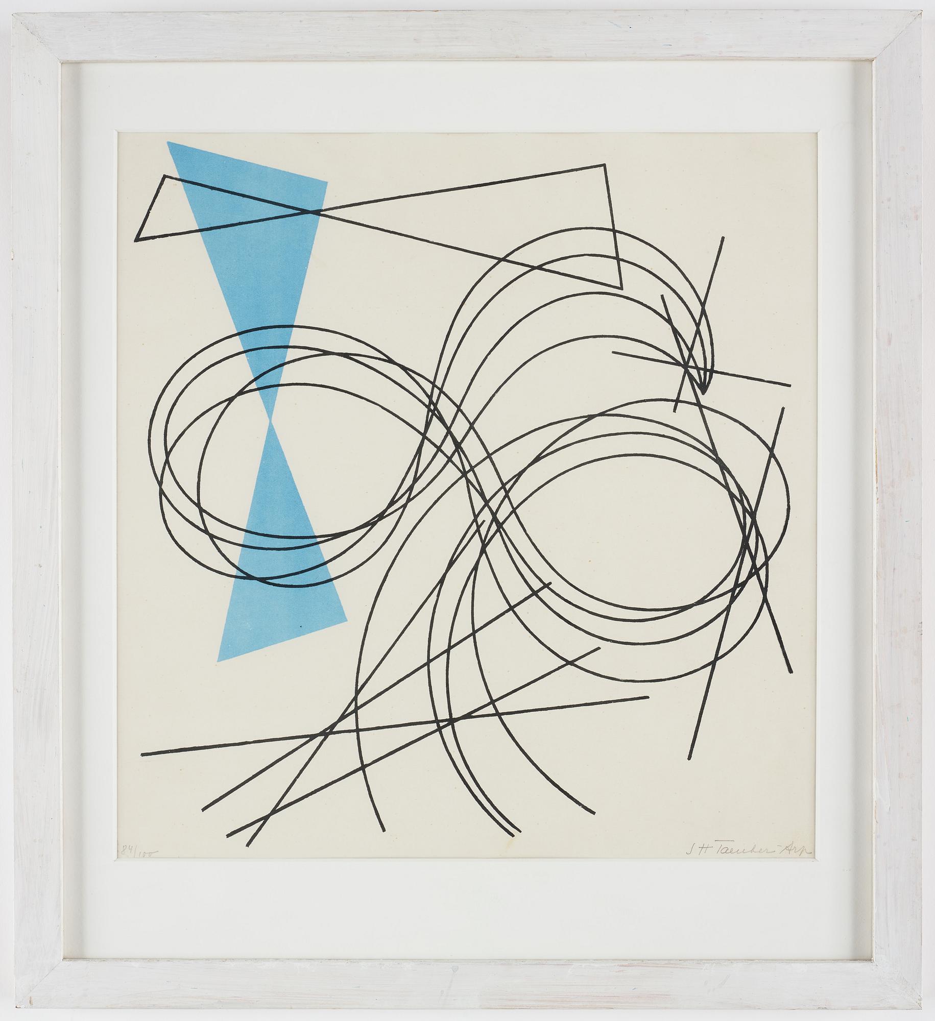 SOPHIE TÄUBER-ARP, färglitografi, signerad och numrerad 84/100.