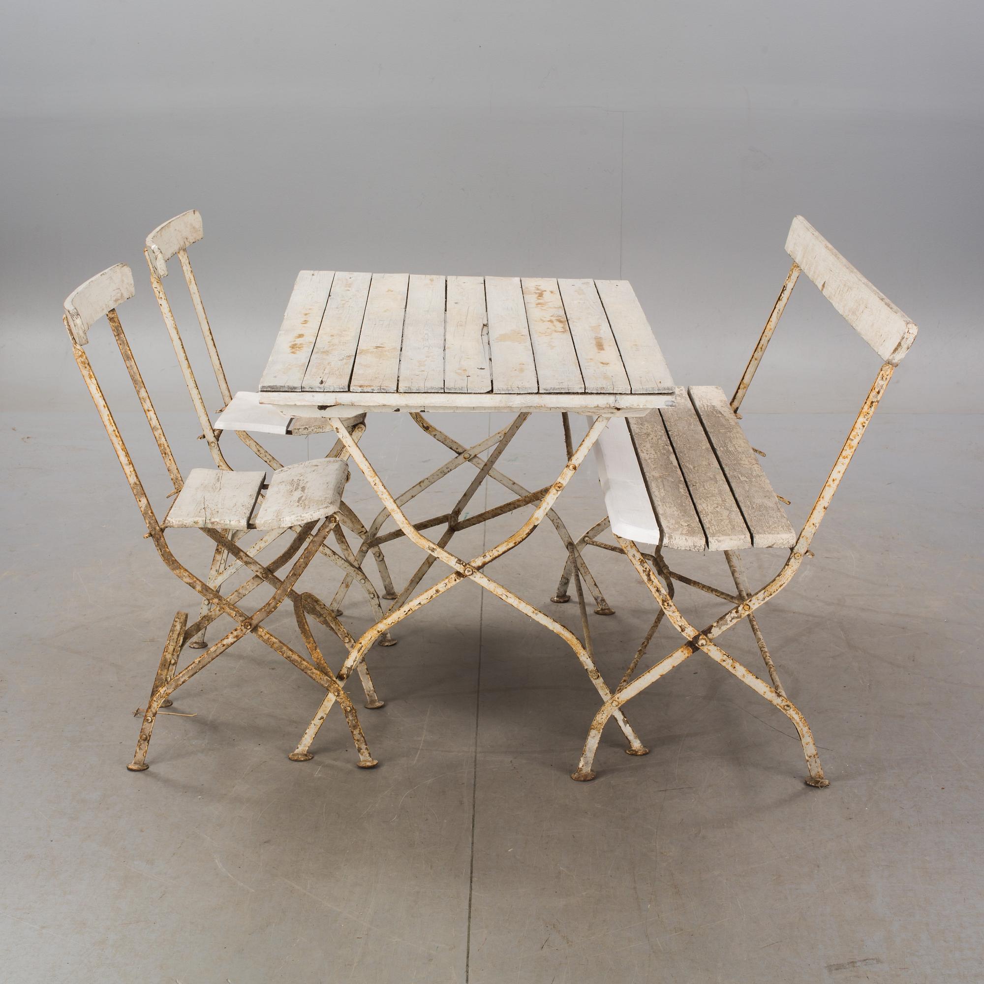 TRÄDGÅRDSMÖBLER, 4 delar. 1900-talets första del.